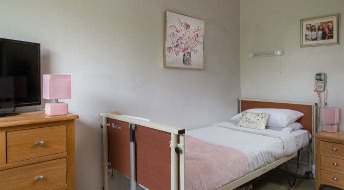 Bedrooms at care home in Hyde